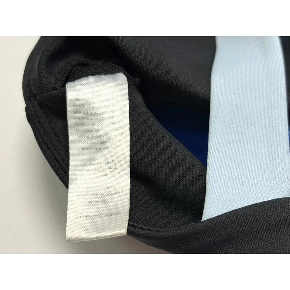 Wilo‎ Sports Bra Small Black Blue Strappy Back Athletic Activewear